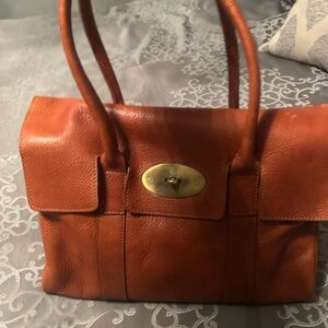 Mulberry Bayswater Top Handle British Tan Leather Shoulder Bag